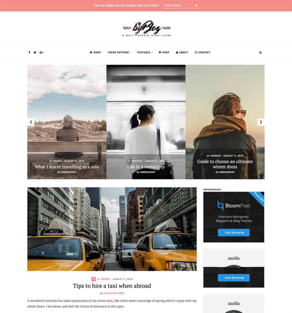 25 best Wordpress Themes for travel blogs 2022
