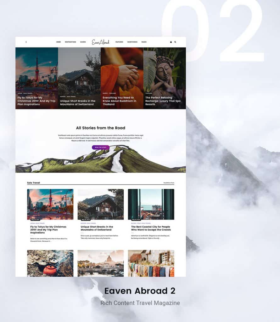 25 best Wordpress Themes for travel blogs 2022