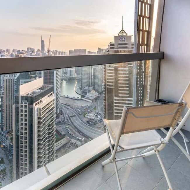 best airbnbs dubai marina luxurious bright and airy balcony