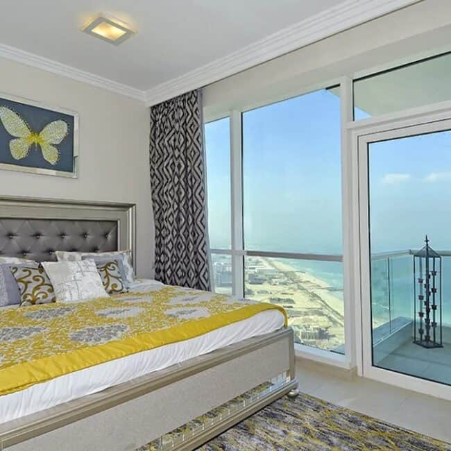 best airbnbs dubai marina ocean front bed