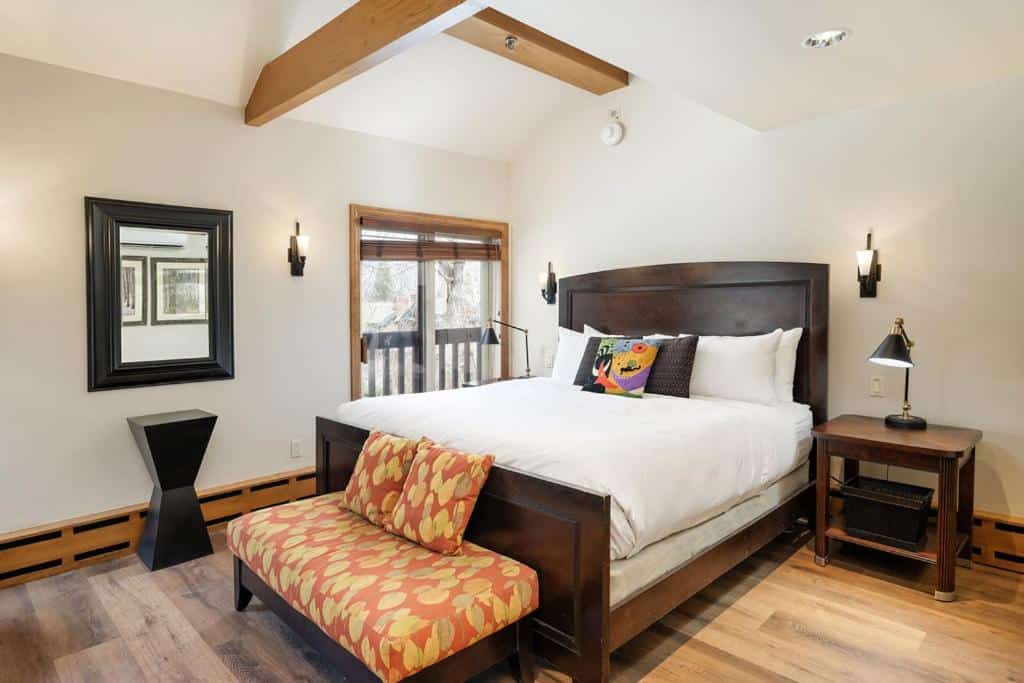 best cabins aspen three level holiday rental bedroom