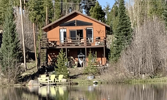 Grand lake cabins lakefront view