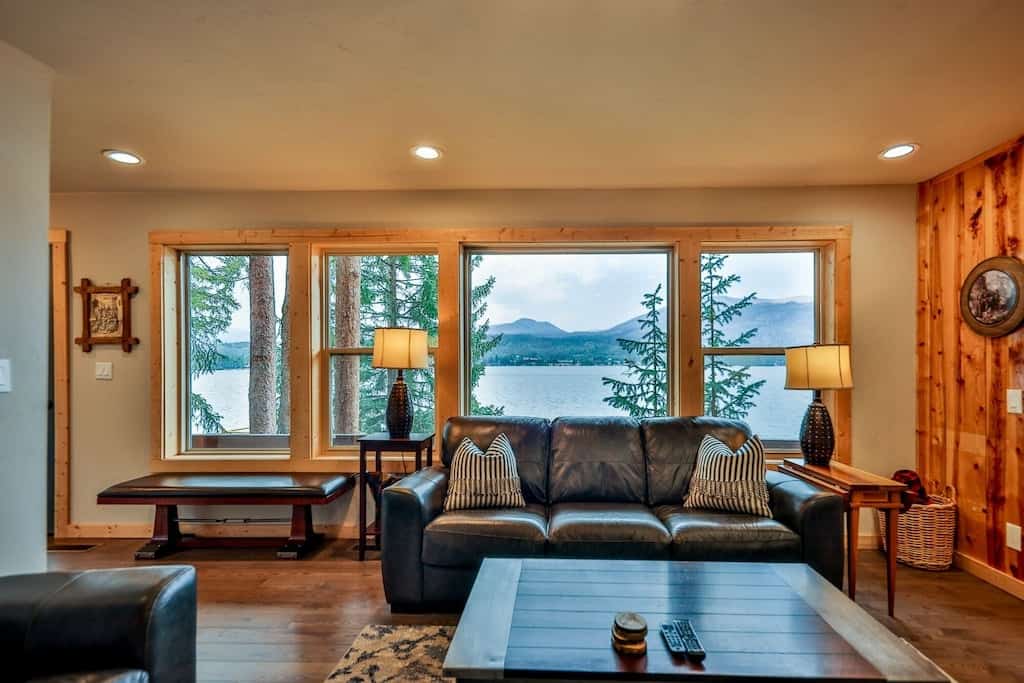Grand lake cabins private dock living room