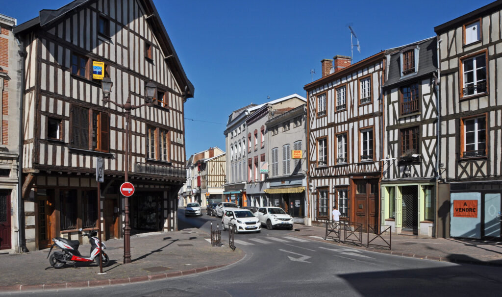 A street in a city.
