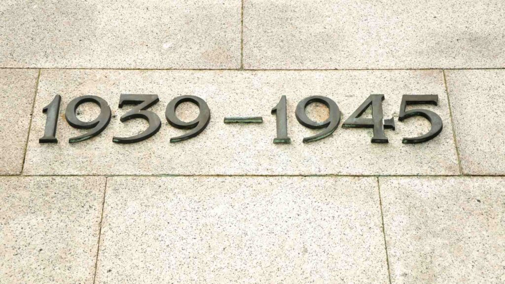 A number on a stone wall.